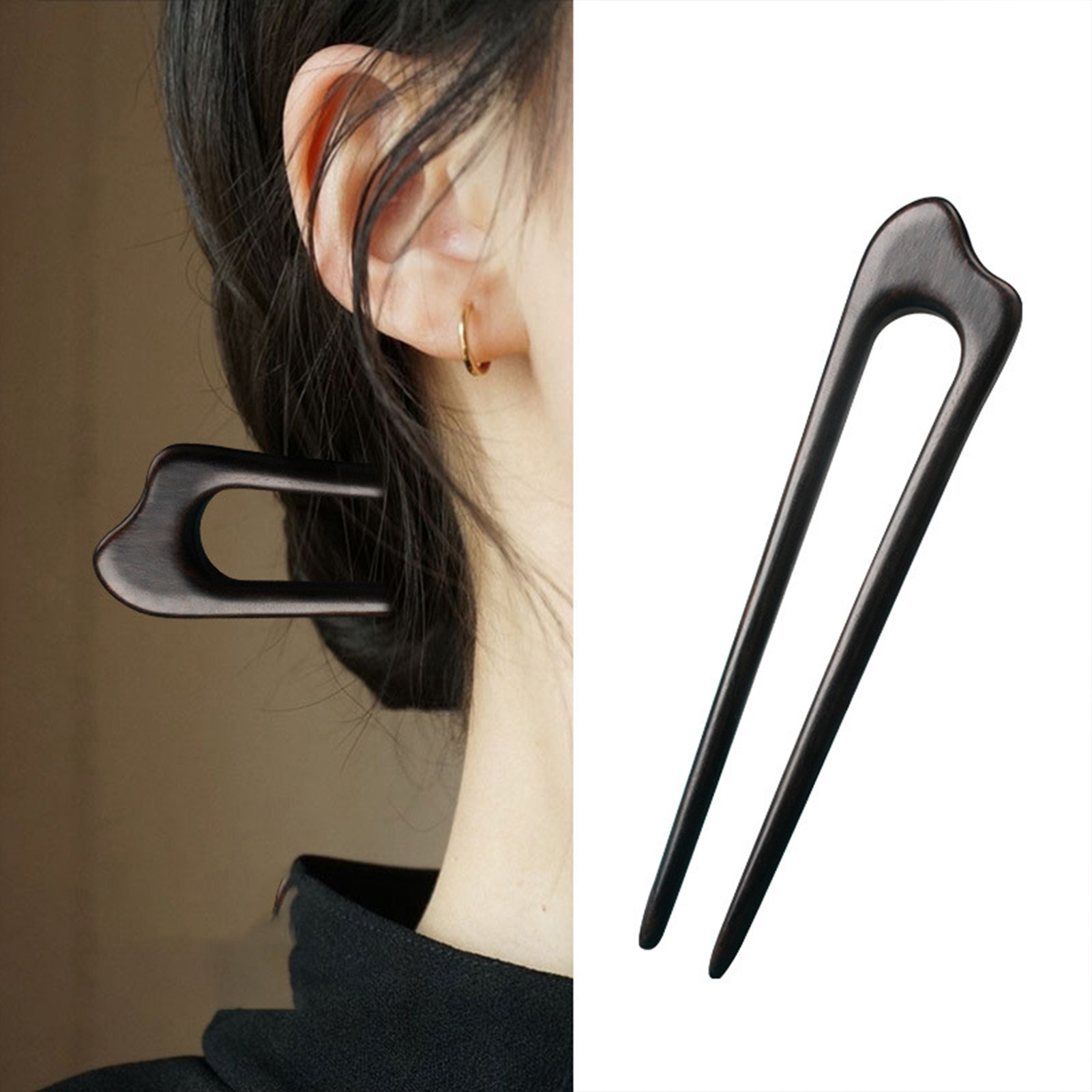 Hair Care Ingredients - Simple Chinese Hair Sticks Wooden U
