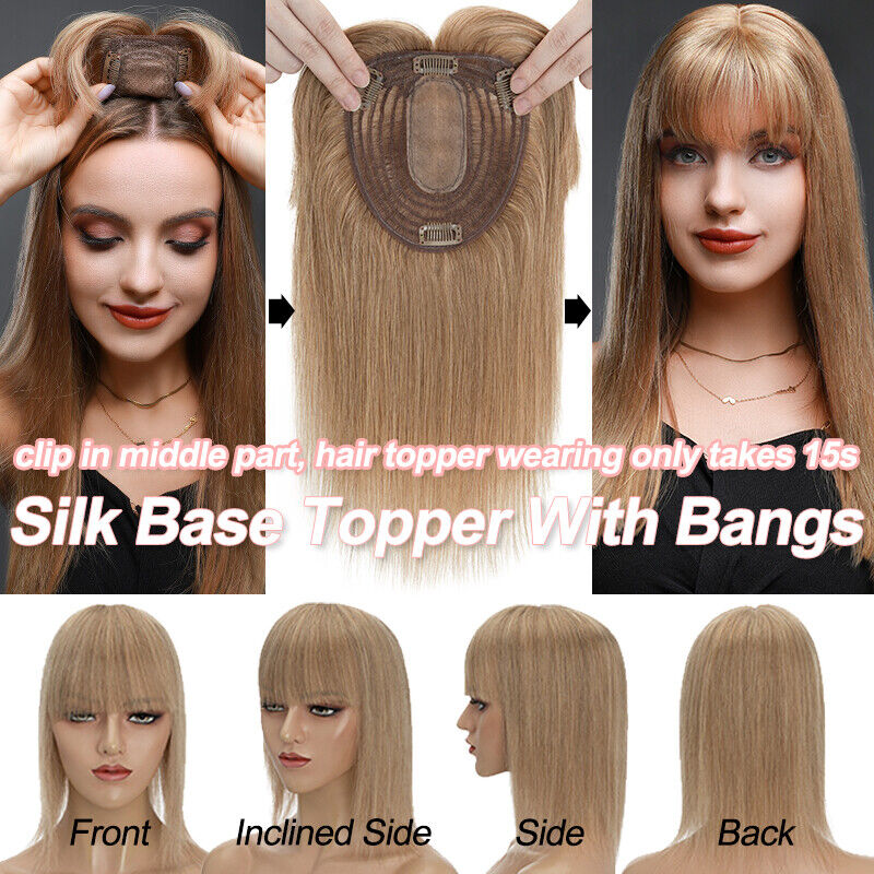 Women Toupee Silk Base Topper  - đánh giá và giá Clip In Hair Piece