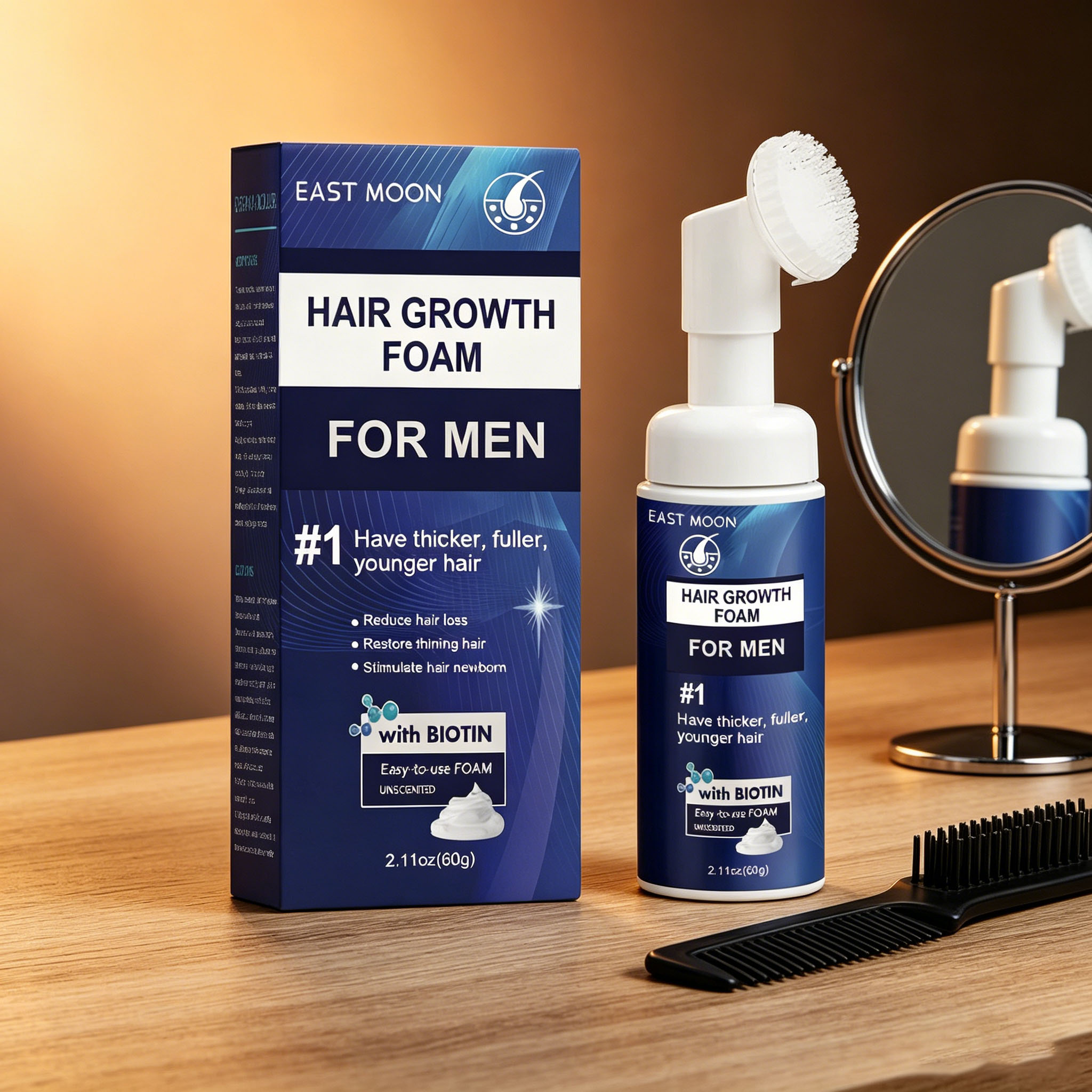 Hair Growth Foam Silicone Brus - đánh giá và giá Hair Care Growth