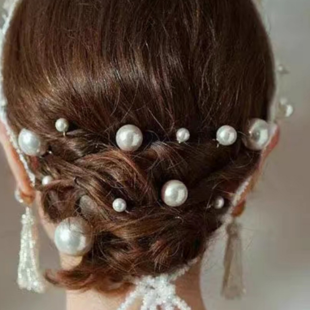 Pearl Crystal Hair Pins Comb S - đánh giá và giá Clip In Hair Piece