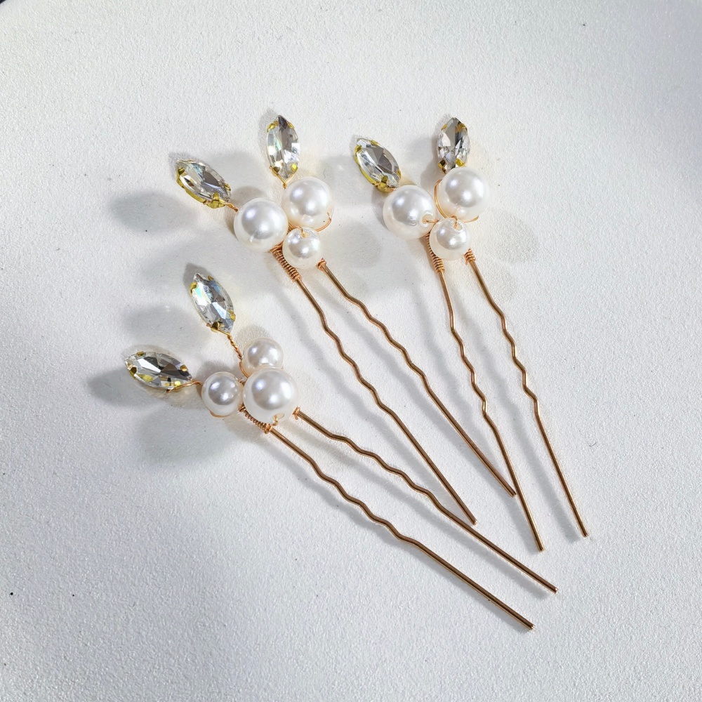 Pearl Crystal Hair Pins Comb S - đánh giá và giá Clip In Hair Piece