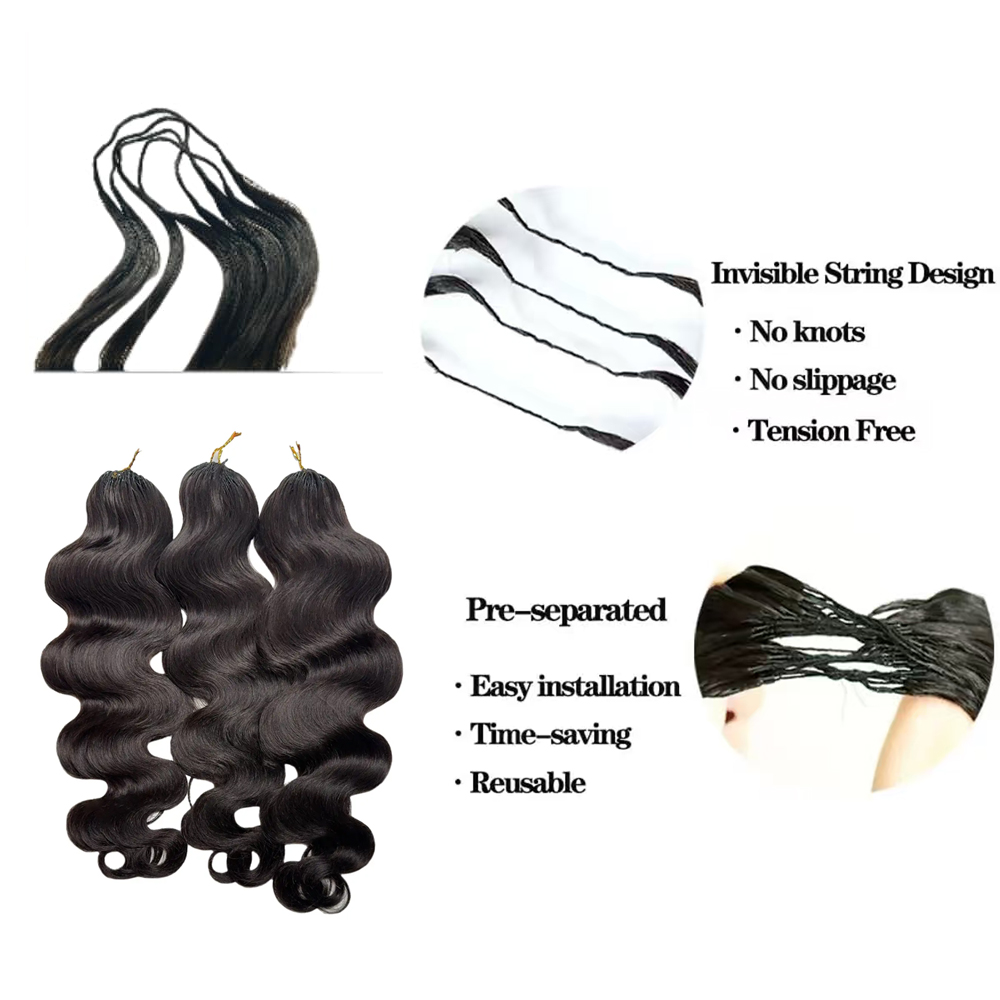 Knotless Pre Separated 100% Hu - đánh giá và giá Hair Care Barber
