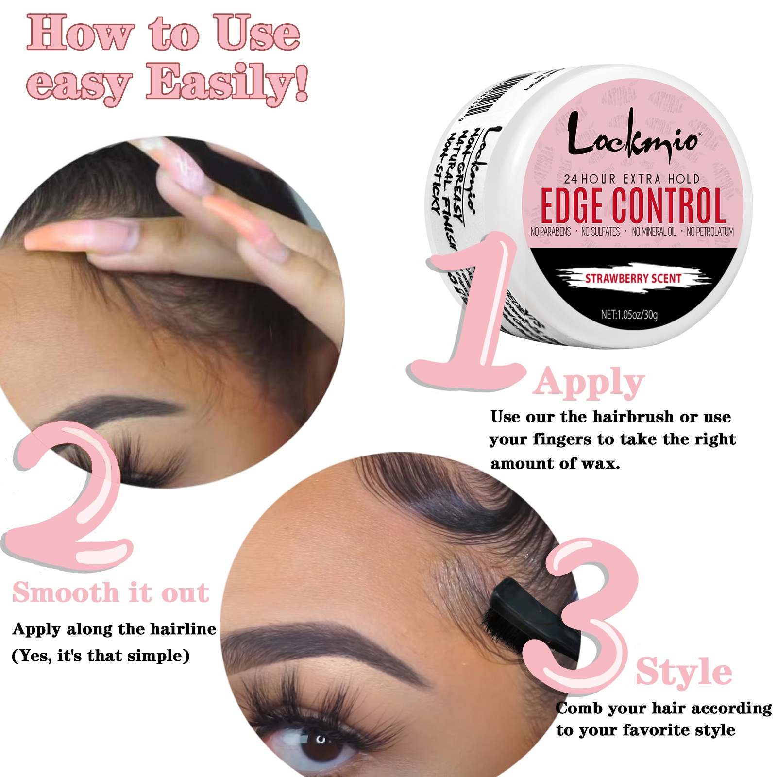 4pcs/Set 30g Edge Control Gel  - đánh giá và giá Edge Control Gel