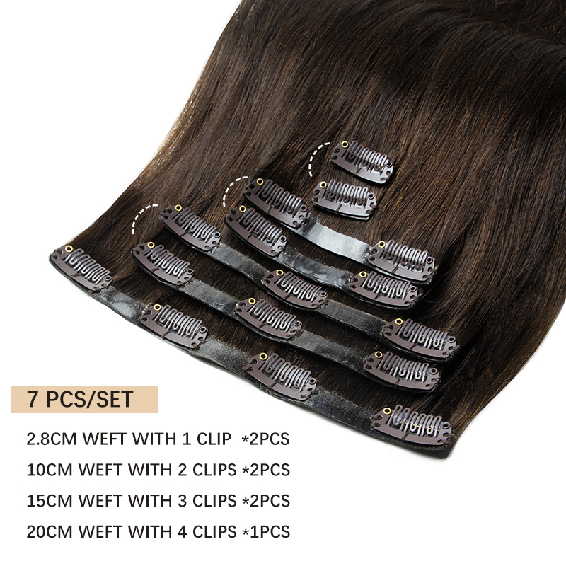 Invisible Thick PU Clip In Hum - đánh giá và giá Clip In Hair Piece