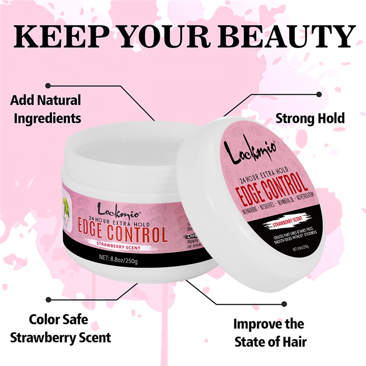 LOCKMIO 250g Edge Control Wax, - đánh giá và giá Edge Control Gel