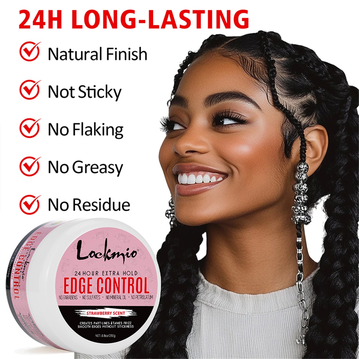 LOCKMIO 250g Edge Control Wax, - đánh giá và giá Edge Control Gel